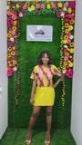 The Oyin 2 Piece Mini Skirt & Top in Yellow