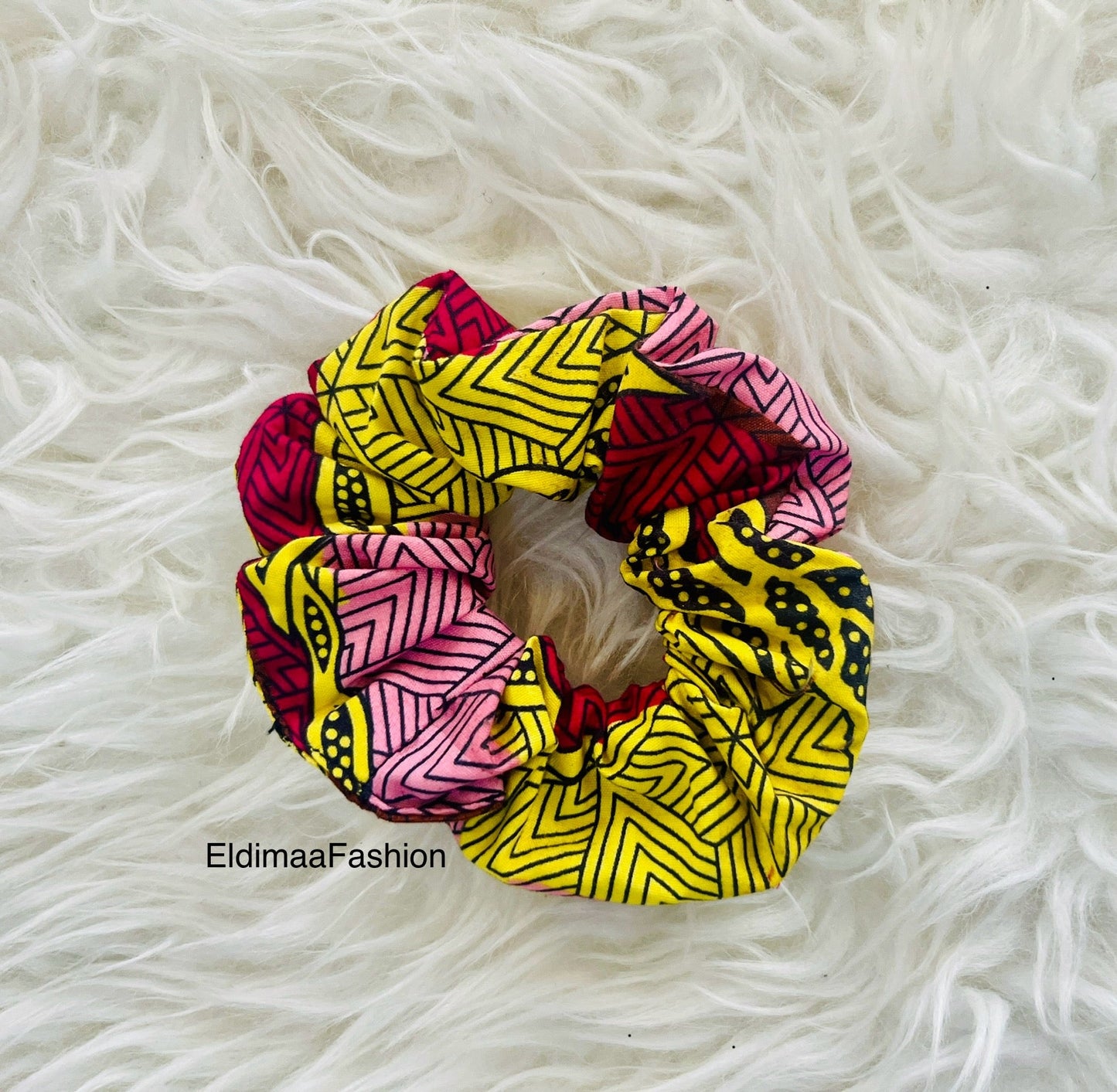 Pack of 4 Ankara African Print Hair Scrunchie Wrist Band