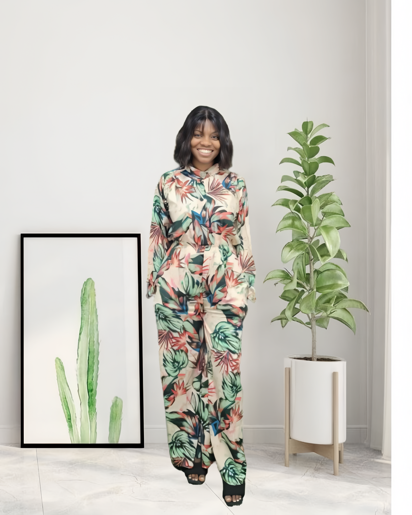 Floral 2 Piece Shirt & Pant Trousers