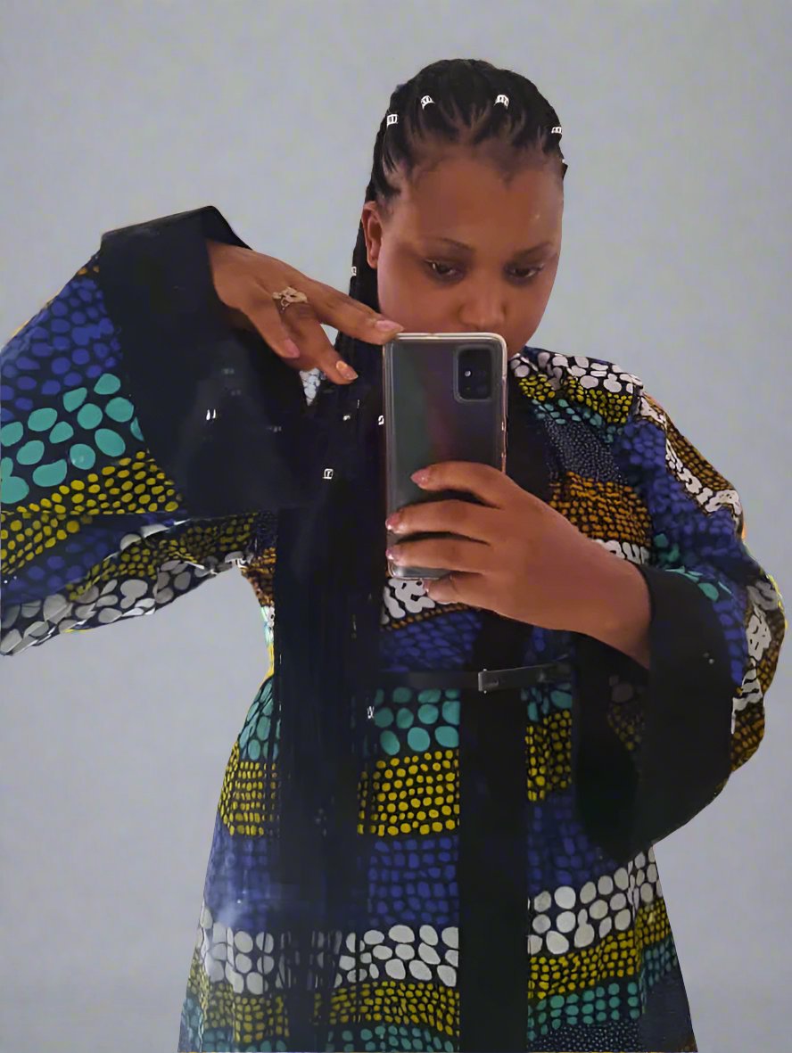 The Zarina Ankara African Print Kimono in Blue