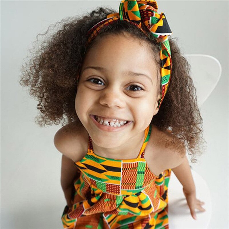 African Print Ankara Kente Dress for Baby and Girls - Eldimaa Fashion