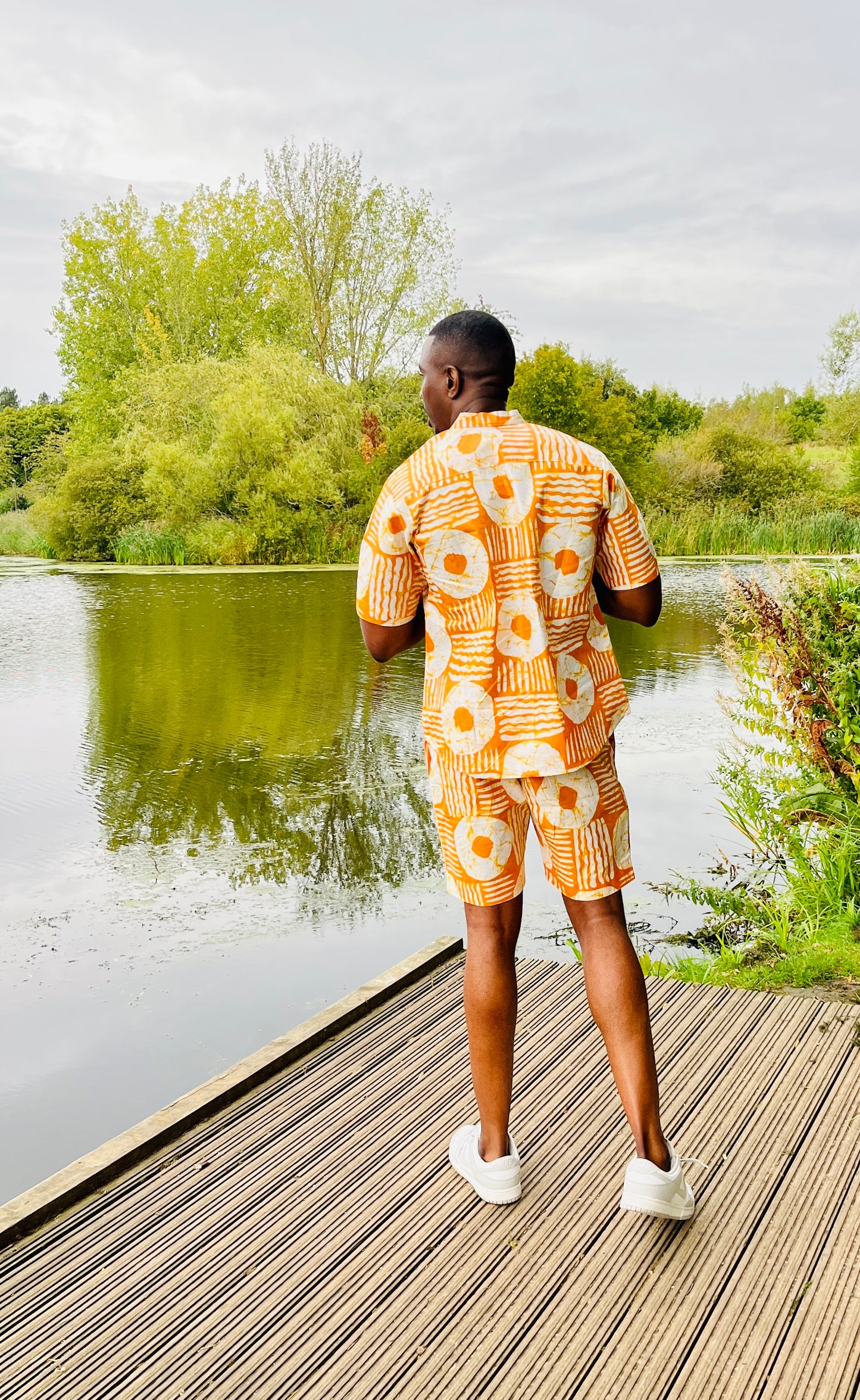 The Laolu Ankara African Print Men Shirt in Yellow