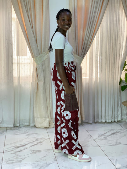 Mum & Me 🤎💜💚💙💛🧡 XO Ankara African Print Crago & Aso-Oke Trousers Pant