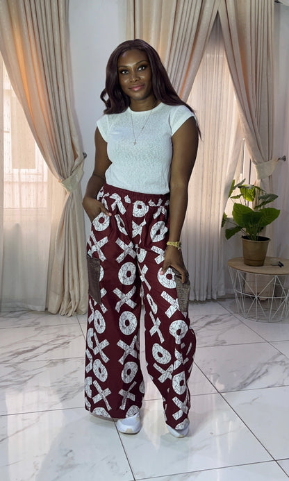 Mum & Me 🤎💜💚💙💛🧡 XO Ankara African Print Crago & Aso-Oke Trousers Pant