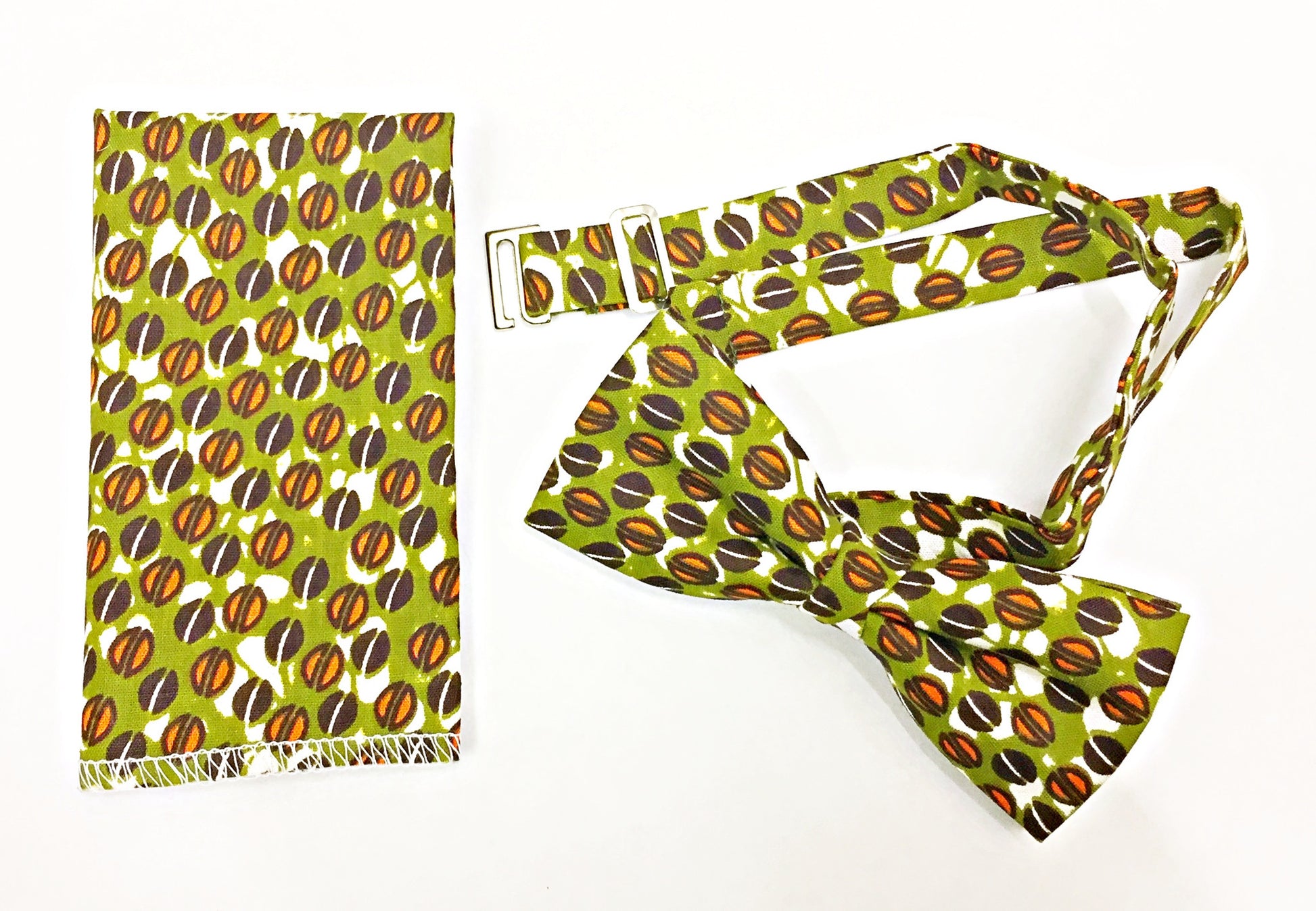 Green African Print Ankara Bow Tie in Green by Eldimaa - Eldimaa Fashion