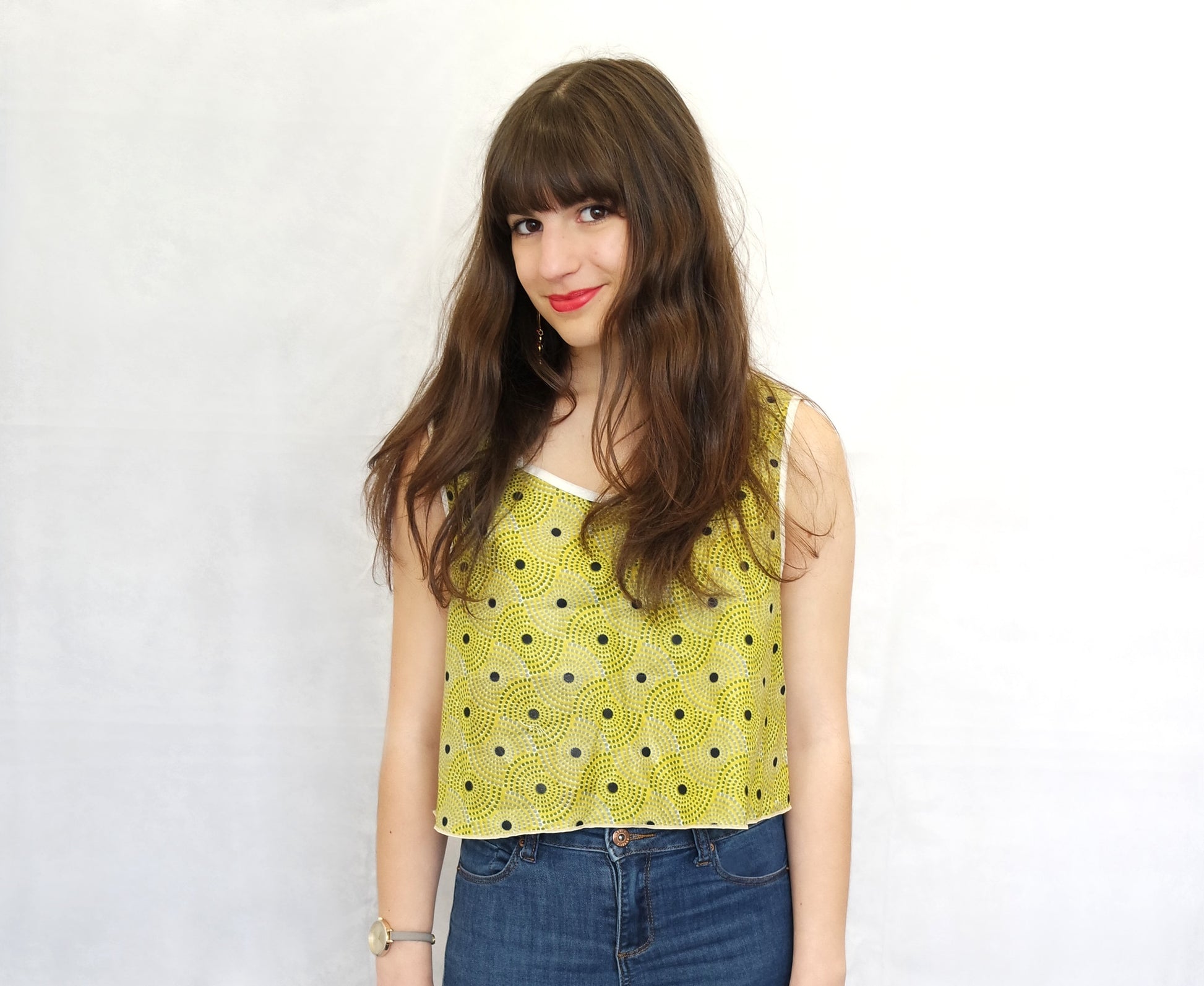 Yellow & Green African Print Crop Top by Eldimaa Fashion - Eldimaa Fashion