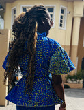 African Print Wrap Top in Ankara