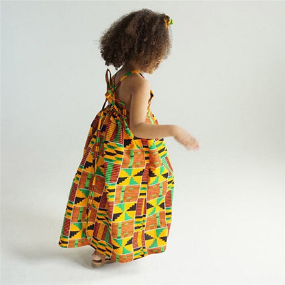 African Print Ankara Kente Dress for Baby and Girls - Eldimaa Fashion