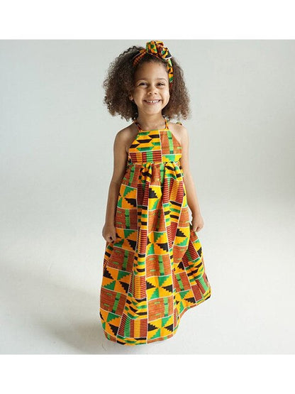 African Print Ankara Kente Dress for Baby and Girls - Eldimaa Fashion