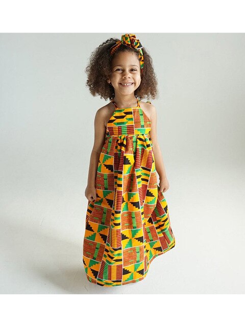 African Print Ankara Kente Dress for Baby and Girls - Eldimaa Fashion