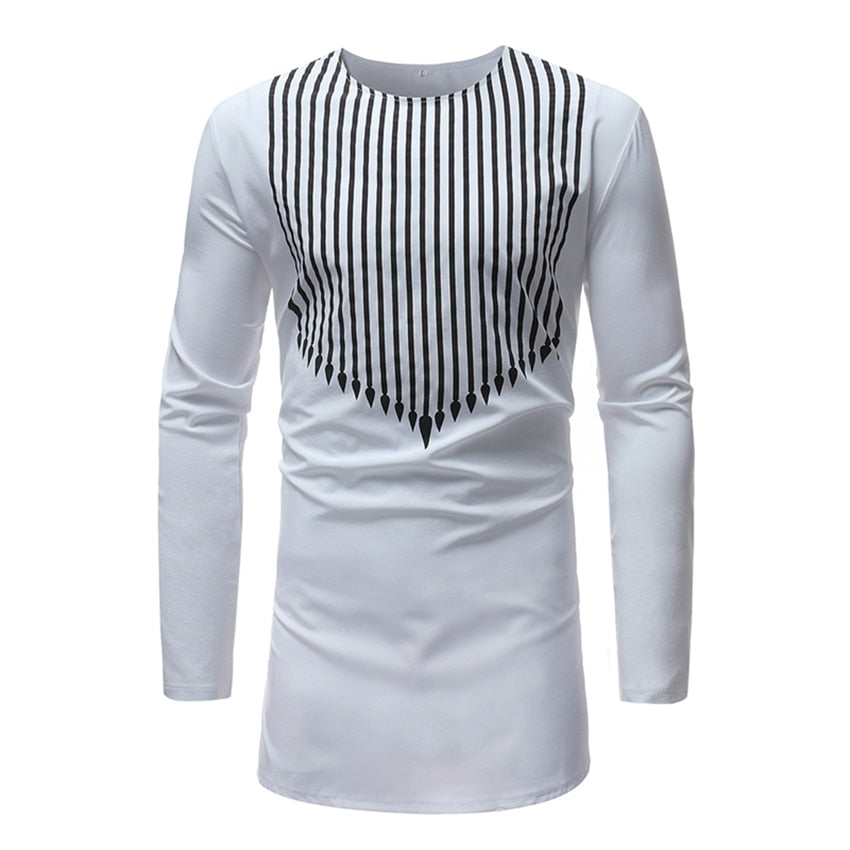 Embroidery Long Sleeve African Men's Shirt - Eldimaa Fashion